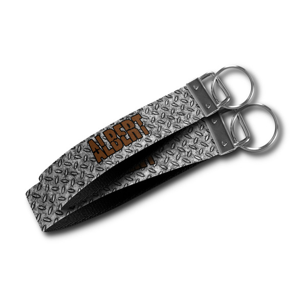 Diamond Plate Webbing Keychain FOBs - Size Comparison
