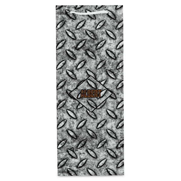 Diamond Plate Wine Gift Bag - Gloss - Front