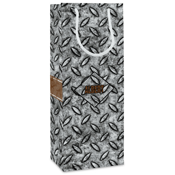 Custom Diamond Plate Wine Gift Bags (Personalized)