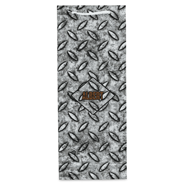 Diamond Plate Wine Gift Bag - Matte - Front