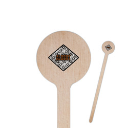 Diamond Plate 6" Round Wooden Stir Sticks - Double Sided (Personalized)
