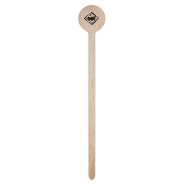 Diamond Plate Wooden 7.5" Stir Stick - Round - Single Stick