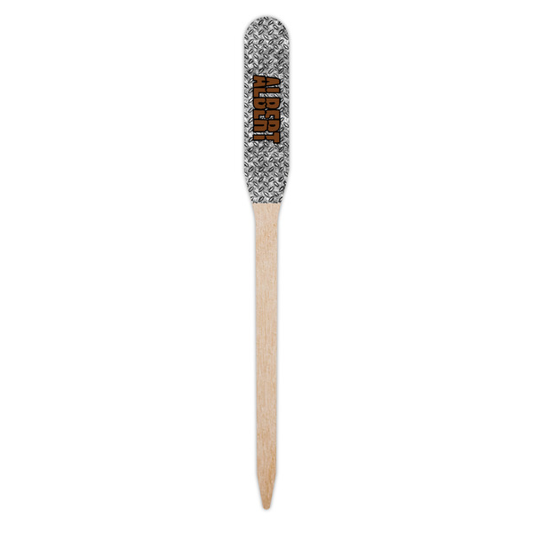 Diamond Plate Wooden Food Pick - Paddle - Single Pick