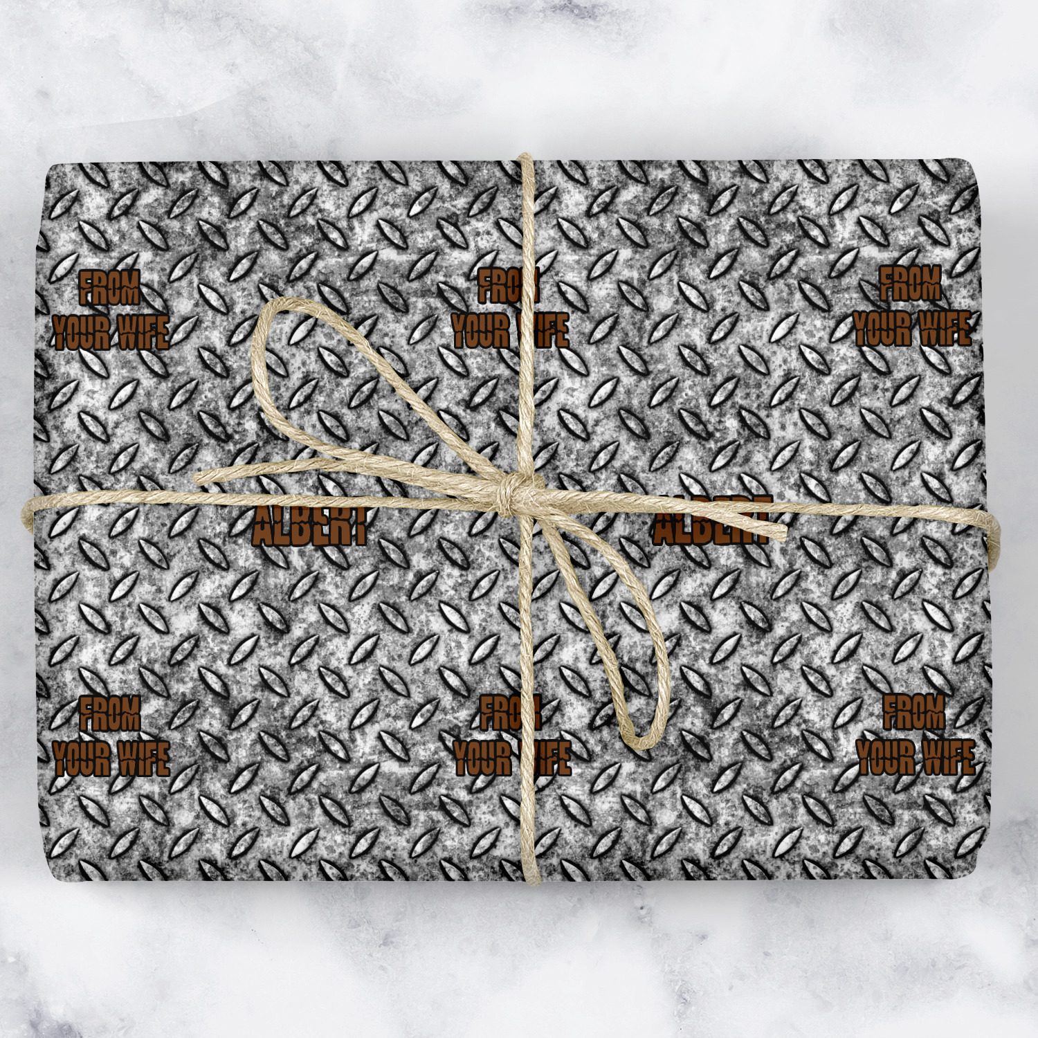 Diamond Plate Wrapping Paper (Personalized) YouCustomizeIt