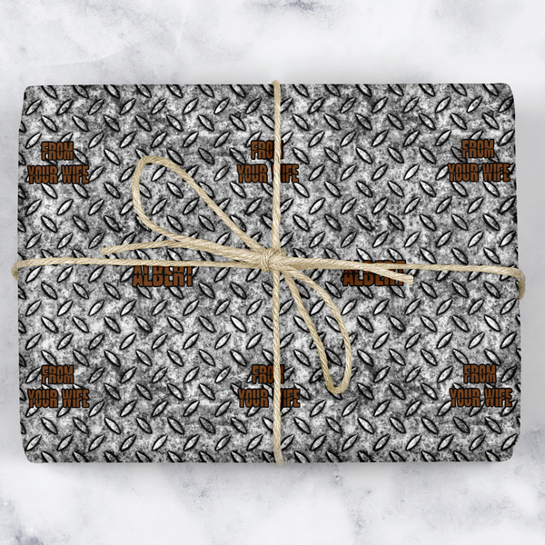 Custom Diamond Plate Wrapping Paper (Personalized)