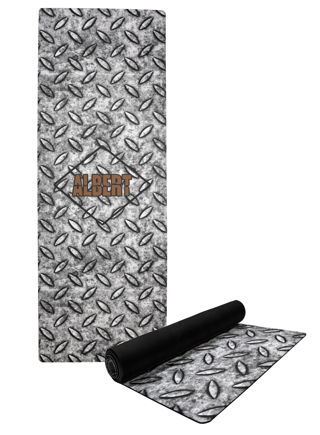 Custom Diamond Plate Yoga Mat (Personalized) YouCustomizeIt