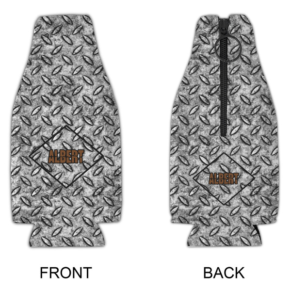 Diamond Plate Zipper Bottle Cooler - APPROVAL