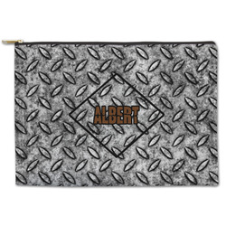 Diamond Plate Zipper Pouch - Large - 12.5"x8.5" (Personalized)
