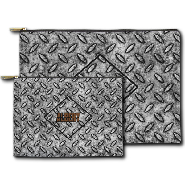 Diamond Plate Zippered Pouches - Size Comparison