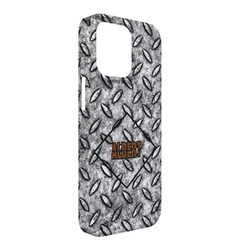 Diamond Plate iPhone Case - Plastic - iPhone 13 Pro Max (Personalized)