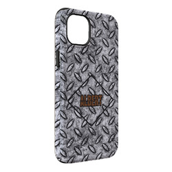 Diamond Plate iPhone Case - Rubber Lined - iPhone 14 Plus (Personalized)