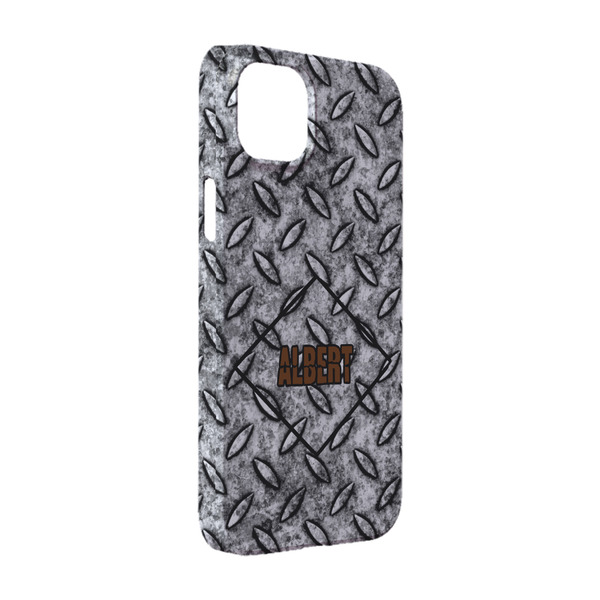 Custom Diamond Plate iPhone Case - Plastic - iPhone 14 Pro (Personalized)