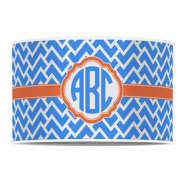 Zigzag 12" Drum Lampshade - FRONT (Poly Film)
