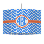 Zigzag 12" Drum Pendant Lamp - Fabric (Personalized)