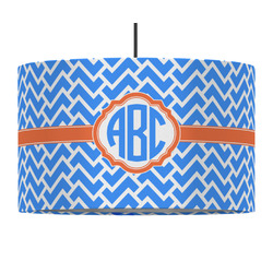 Zigzag 12" Drum Pendant Lamp - Fabric (Personalized)