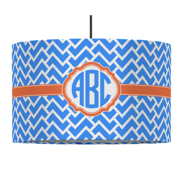 Zigzag 12" Drum Lampshade - PENDANT (Fabric)