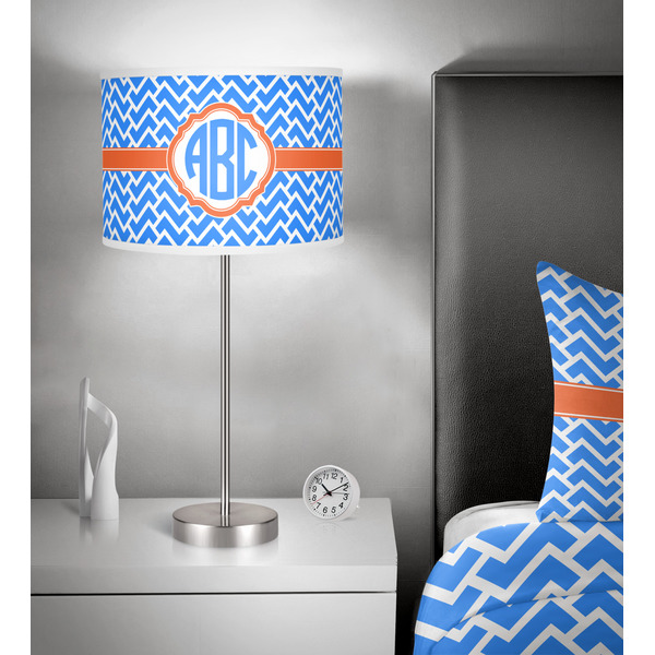 Zigzag 13 inch drum lamp shade - in room