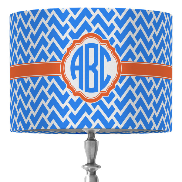 Custom Zigzag 16" Drum Lamp Shade - Fabric (Personalized)