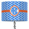Zigzag 16" Drum Lampshade - ON STAND (Fabric)