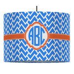 Zigzag 16" Drum Pendant Lamp - Fabric (Personalized)