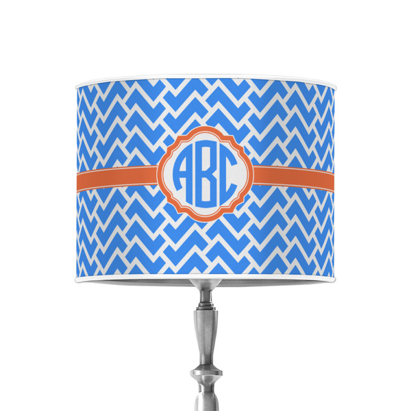Zigzag 8" Drum Lampshade - ON STAND (Poly Film)