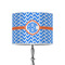 Zigzag 8" Drum Lampshade - ON STAND (Poly Film)