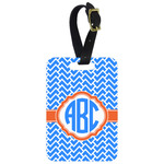 Zigzag Metal Luggage Tag w/ Monogram