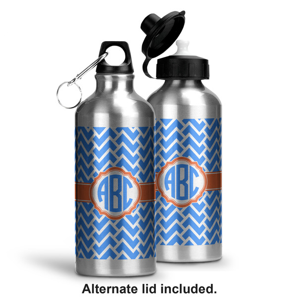 Zigzag Aluminum Water Bottle - Alternate lid options