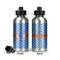 Zigzag Aluminum Water Bottle - Front and Back
