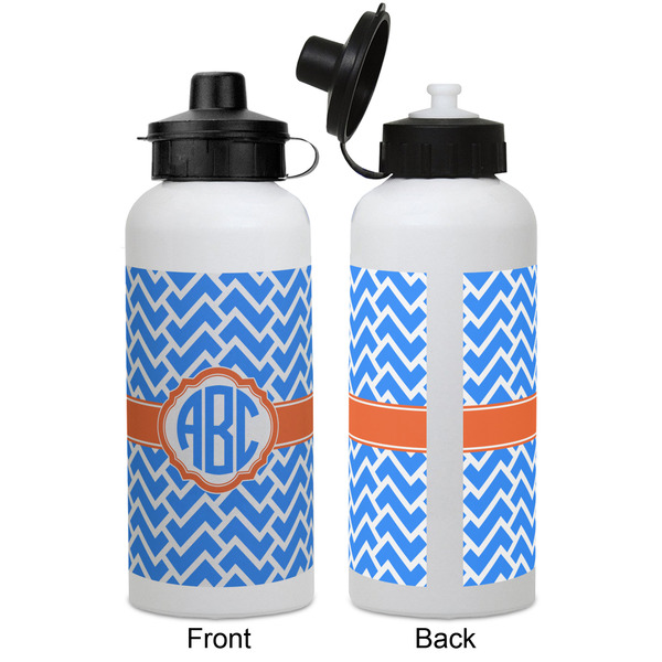 Zigzag Aluminum Water Bottle - White APPROVAL
