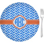 Zigzag 8" Glass Appetizer / Dessert Plates - Single or Set (Personalized)