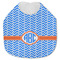Zigzag Jersey Knit Baby Bib w/ Monogram