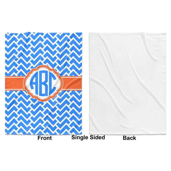 Zigzag Baby Blanket (Single Side - Printed Front, White Back)