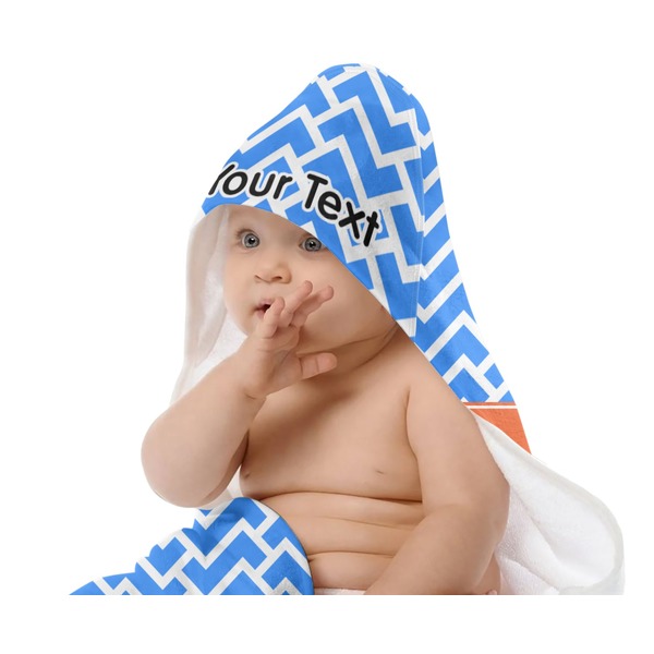 Zigzag Baby Hooded Towel on Child