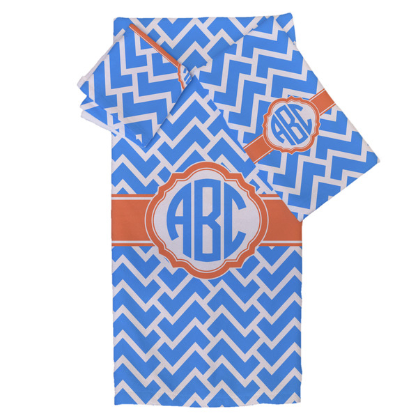 Custom Zigzag Bath Towel Set - 3 Pcs (Personalized)