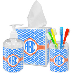 Zigzag Acrylic Bathroom Accessories Set w/ Monogram