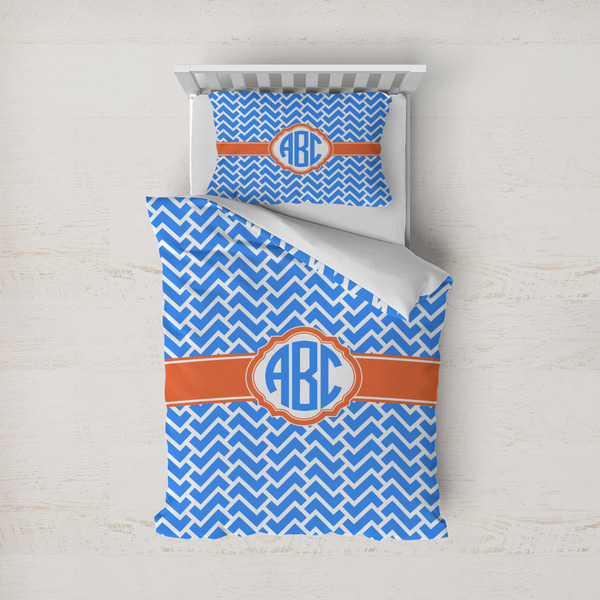 Custom Zigzag Duvet Cover Set - Twin (Personalized)