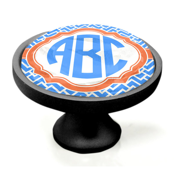 Zigzag Black Custom Cabinet Knob (Side)