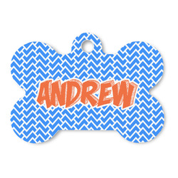 Zigzag Bone Shaped Dog ID Tag (Personalized)