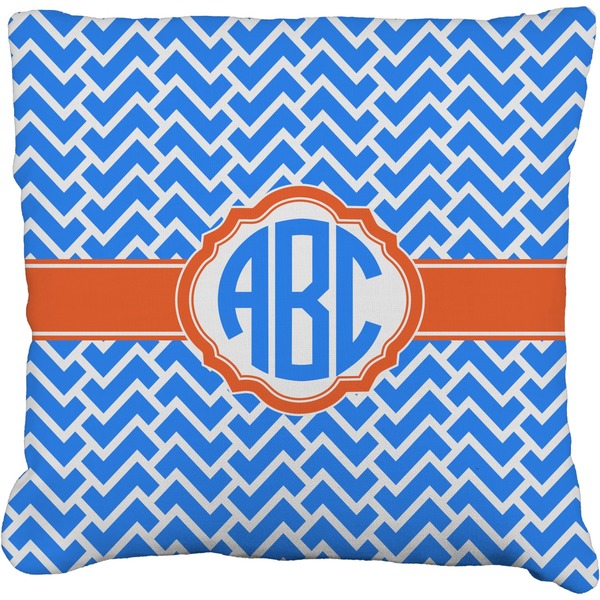 Custom Zigzag Faux-Linen Throw Pillow 18" (Personalized)