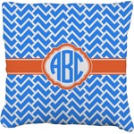 Zigzag Faux-Linen Throw Pillow 20" (Personalized)