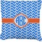 Zigzag Faux-Linen Throw Pillow 20" (Personalized)