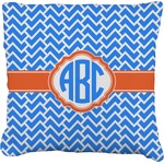 Zigzag Faux-Linen Throw Pillow (Personalized)