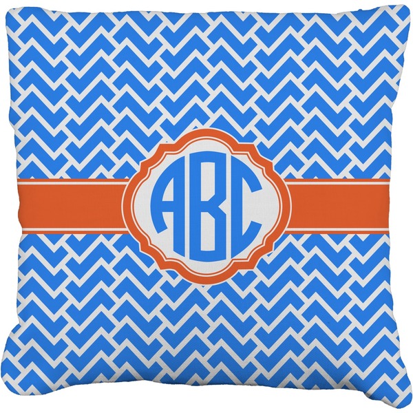 Custom Zigzag Faux-Linen Throw Pillow (Personalized)