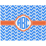 Zigzag Woven Fabric Placemat - Twill w/ Monogram