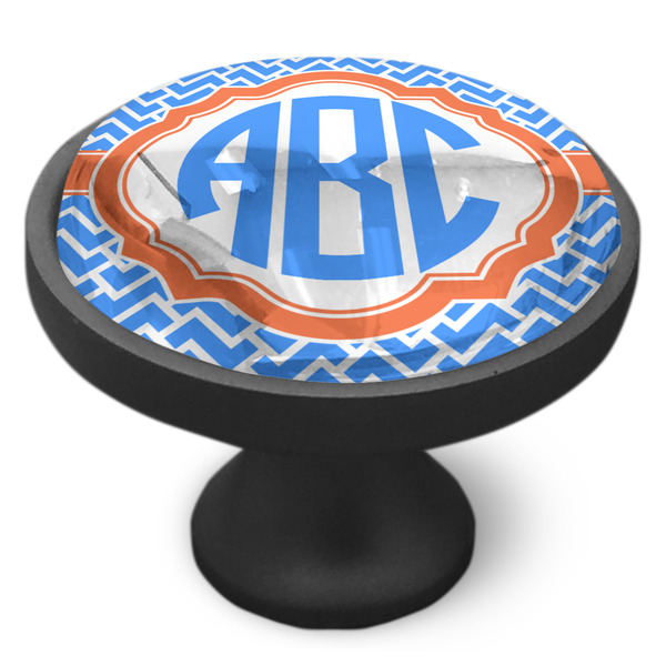 Zigzag Cabinet Knob - Black - Side