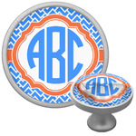 Zigzag Cabinet Knob (Silver) (Personalized)