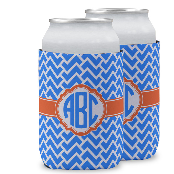 Custom Zigzag Can Cooler (12 oz) w/ Monogram