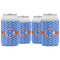 Zigzag Can Cooler (12 oz) - Set of 4 w/ Monogram