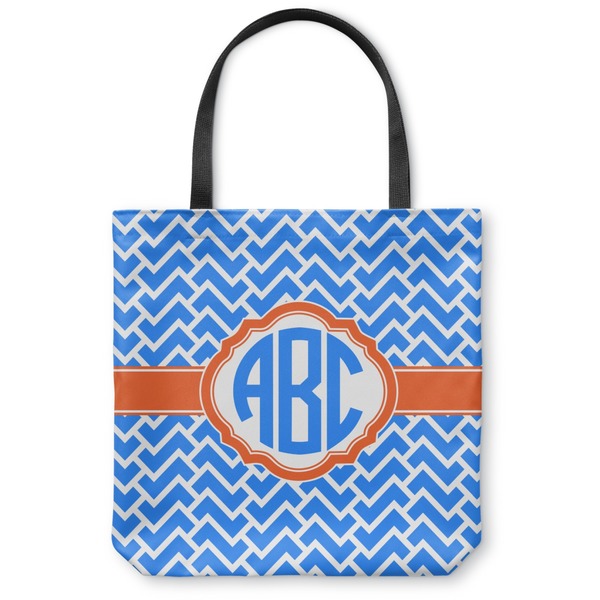 Custom Zigzag Canvas Tote Bag - Large - 18"x18" (Personalized)